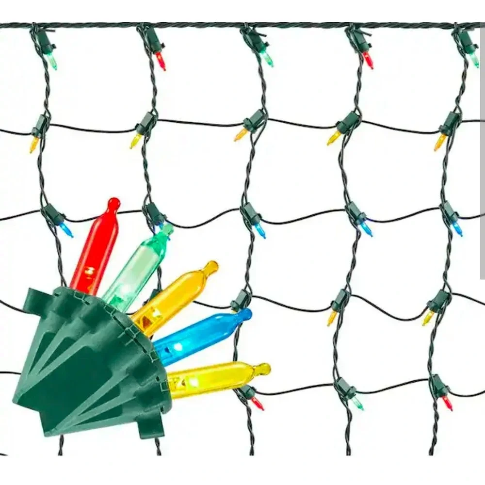 Home Accents Holiday‎ 150 Multi Colored Mini LED Net Lights Steady Lit 4x6 ft